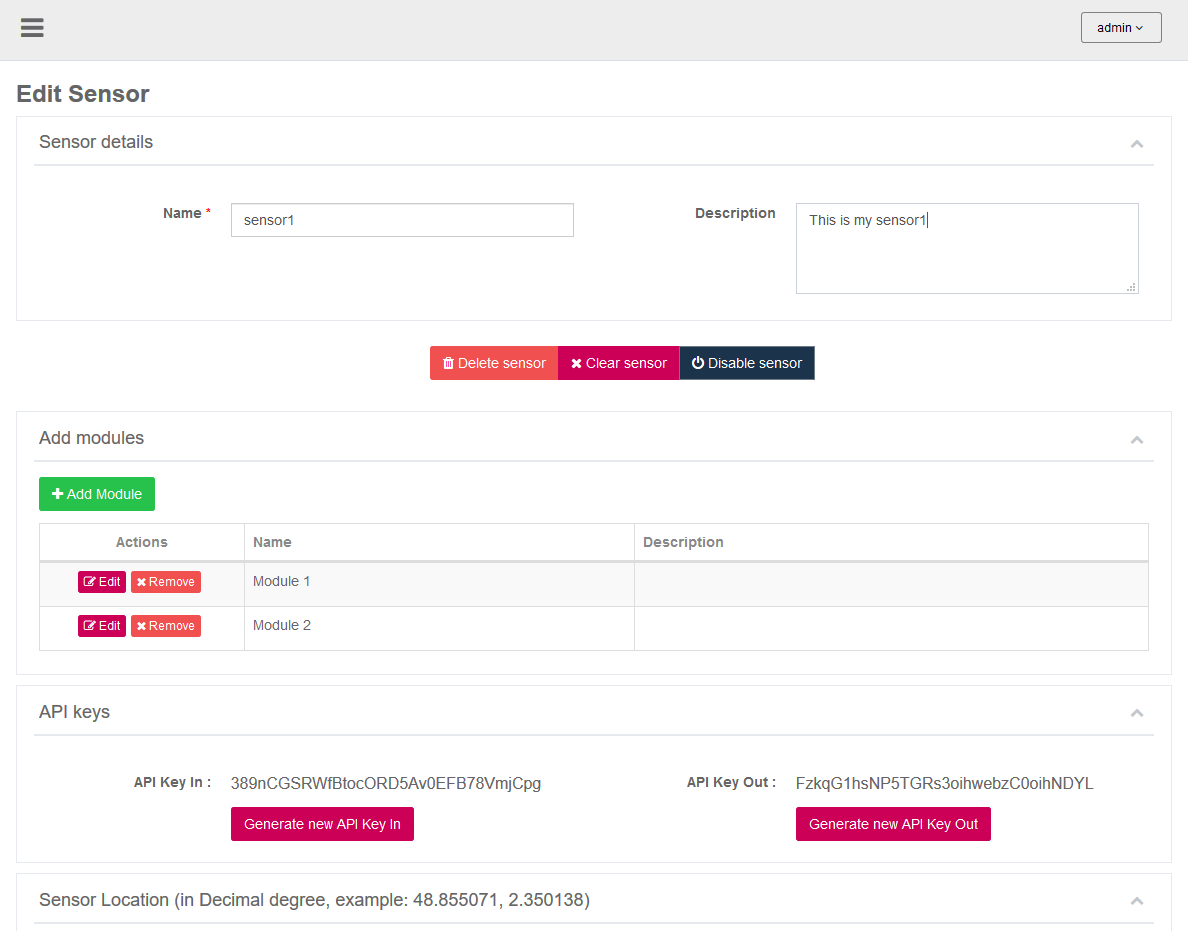 AskSensors : Edit Sensor