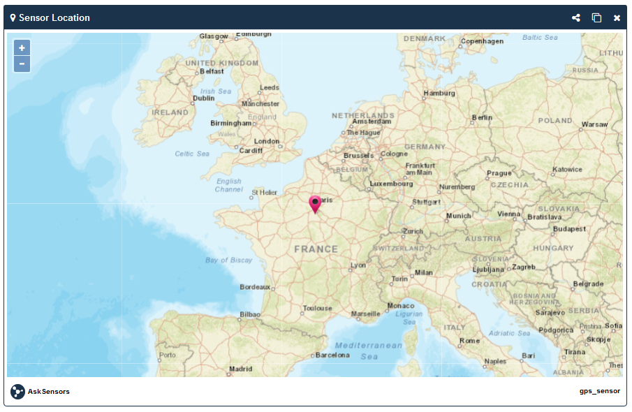 AskSensors : Sensor location map