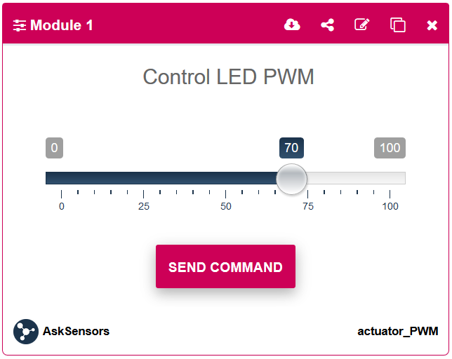 PWA LED actuator