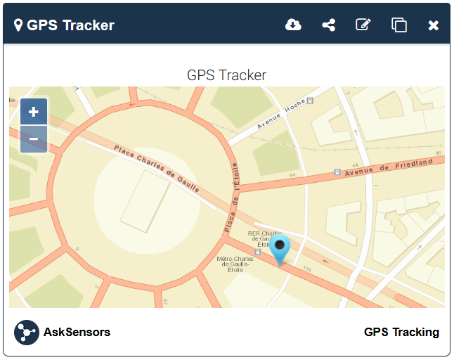 gps tracking with AskSensors